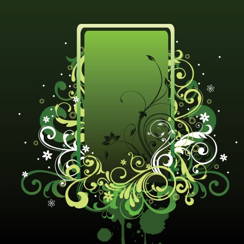 Traditional golden floral border frame background Vector Image