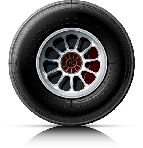 Sports car wheel vector image