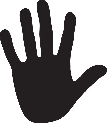 stop hand vector image