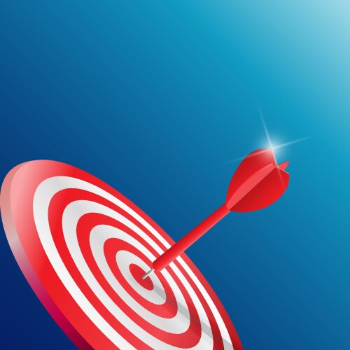 Darts target success business concept creative vector image