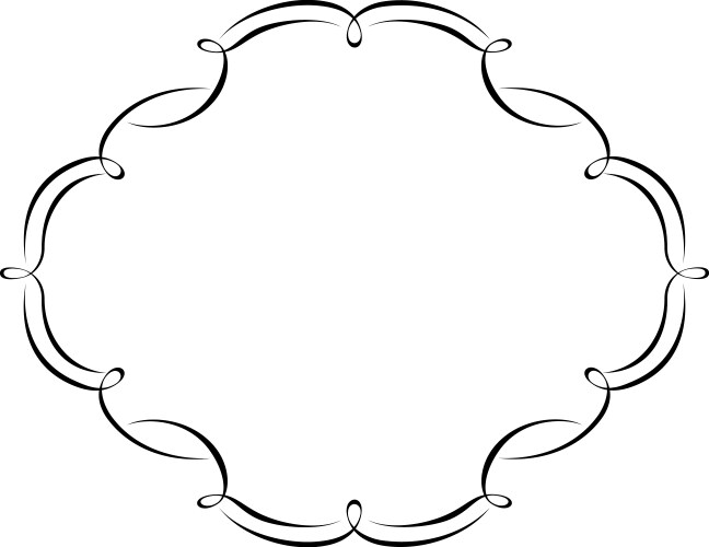 Ornate Calligraphic Frame Vector Image