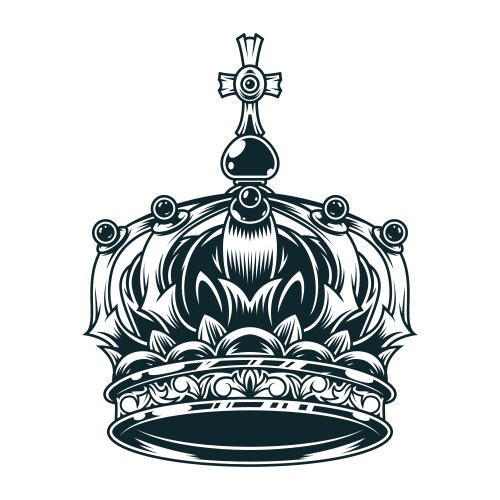 Vintage ornate royal crown concept Vector Image