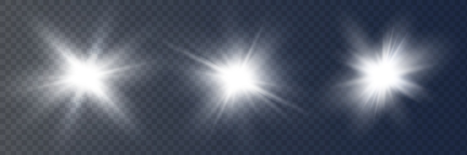 Glowing lights effect on transparent background Vector Image