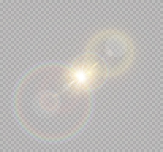 Transparent sunlight vector image