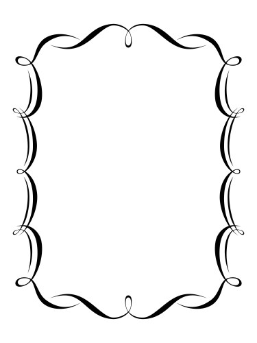 Ornate Calligraphic Frame Vector Image