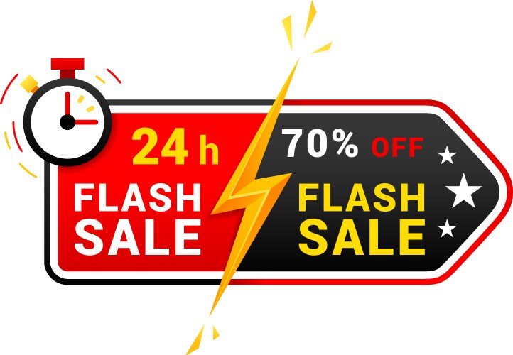 Flash sale price off shopping banner limited vector image