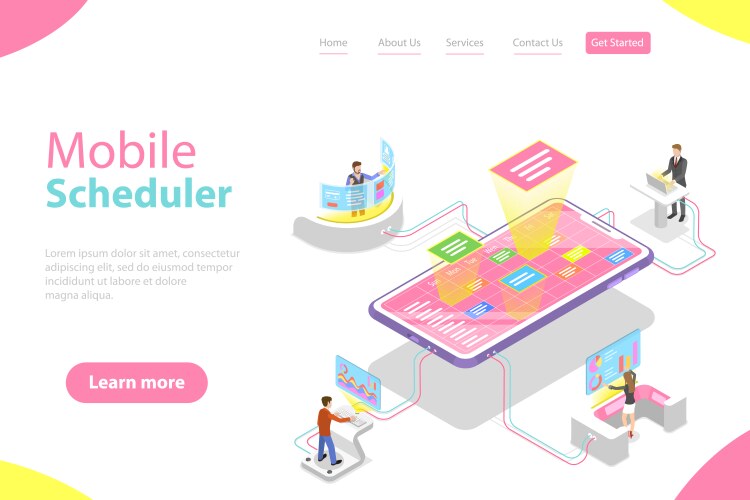 Career growth landing page website template Vector Image