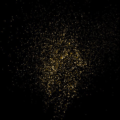 Gold glitter texture on a black background golden Vector Image
