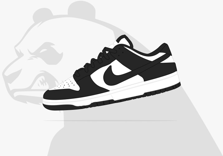 dunk low panda vector