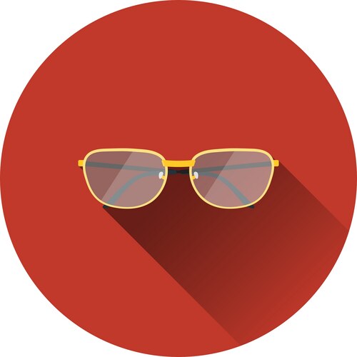 Dark glasses icon flat style Royalty Free Vector Image