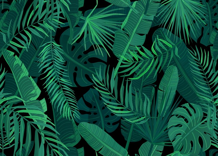 Tropical Leaf Pattern Vector Image