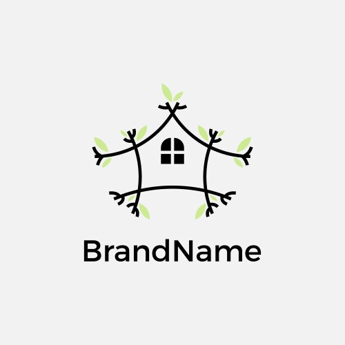 Home logo design vector image