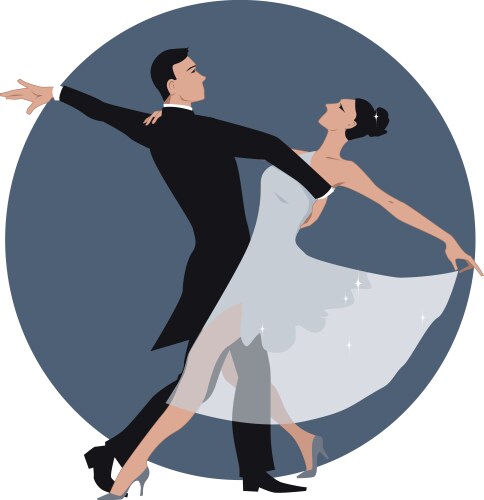 Couple dancing tango Royalty Free Vector Image