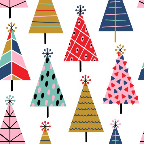 Festive Christmas Tree Pattern – Royalty-Free Vector | VectorStock