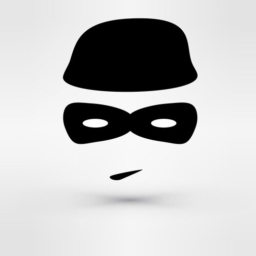 Cute bank thief Royalty Free Vector Image - VectorStock