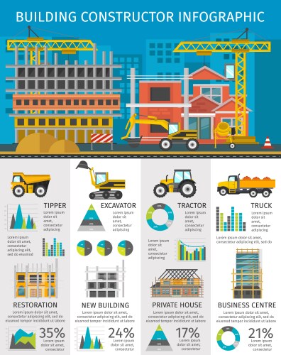 Toy constructor isometric blocks Royalty Free Vector Image