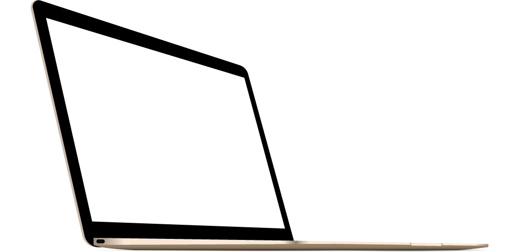 laptop gold mockup vector image