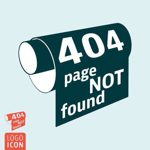 404 page not found - http error message vector image