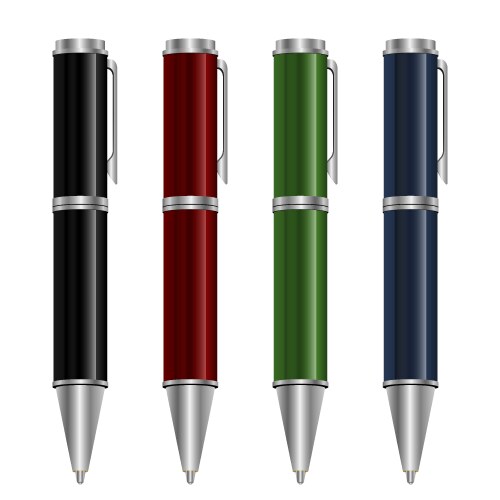 Business pen icon set Royalty Free Vector Image