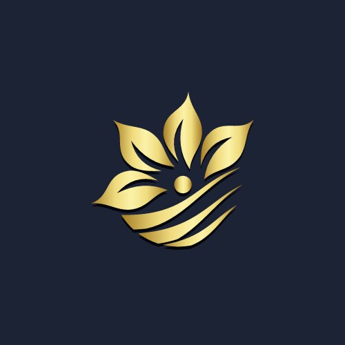 eco leaf organic gold logo vector