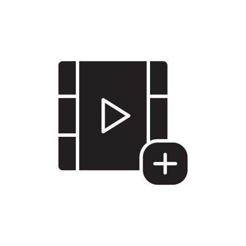 Add video icon set upload and create new vector image
