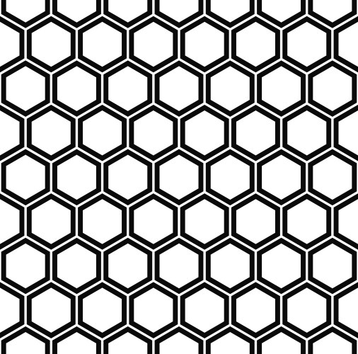 Seamless pattern of hexagons with rounded corners Vector Image