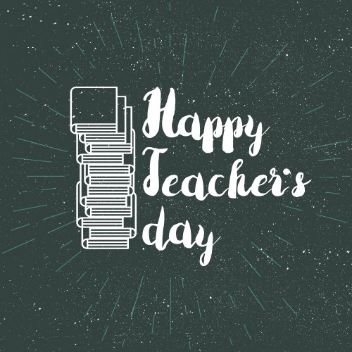 Happy teachers day celebration banner vector image