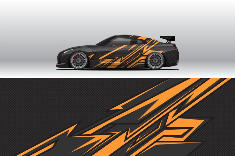 Racing Car Decals & Livery Patterns Vector Image