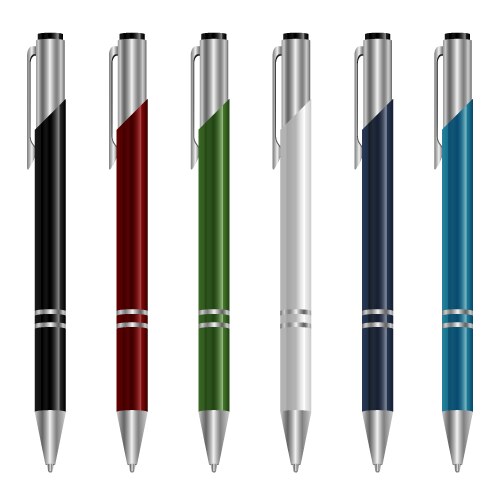 Business pen icon set Royalty Free Vector Image