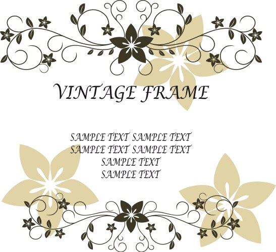 Vintage roses frame Royalty Free Vector Image - VectorStock
