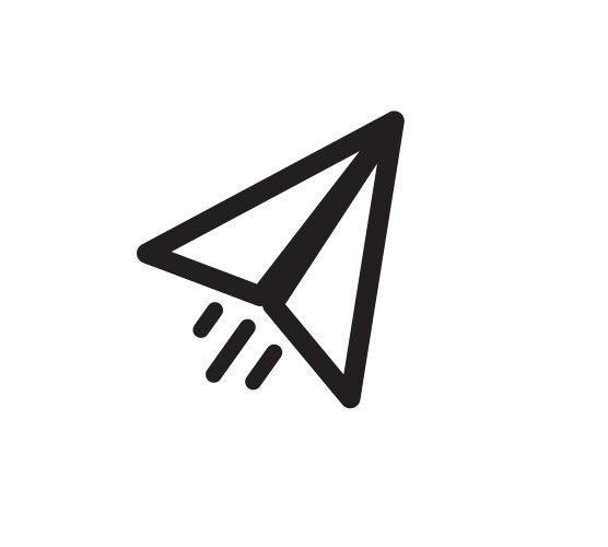 Message icon logo paper plane Royalty Free Vector Image