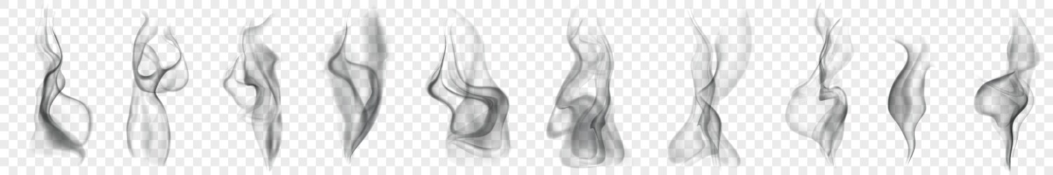 Smoke and steam stream lines Royalty Free Vector Image