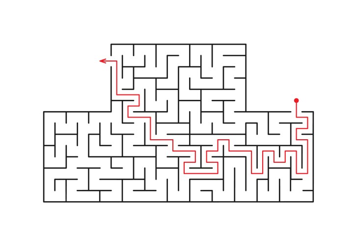 Isolated Rectangle Maze – Royalty-Free Vector | VectorStock