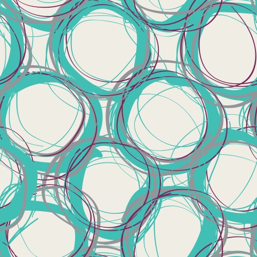 Scribble circles seamless pattern Royalty Free Vector Image