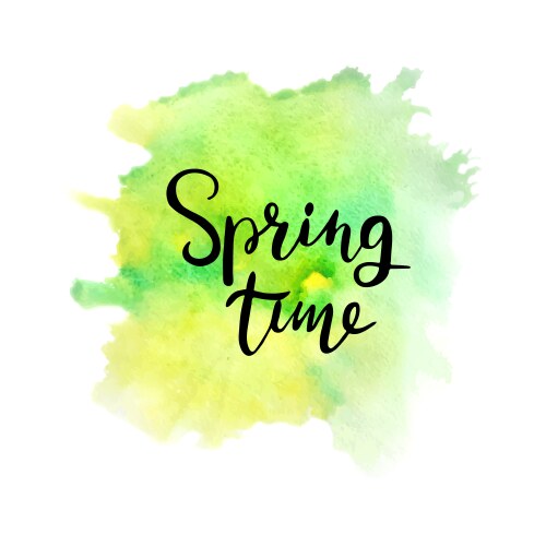 Spring Watercolor Splash Vector Image