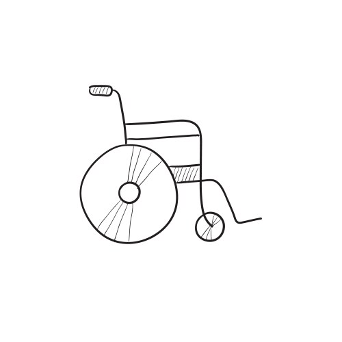 Wheelchair sketch icon Vector Image