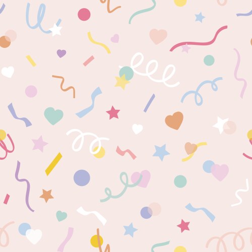 Pink confetti sprinkles seamless pattern Vector Image