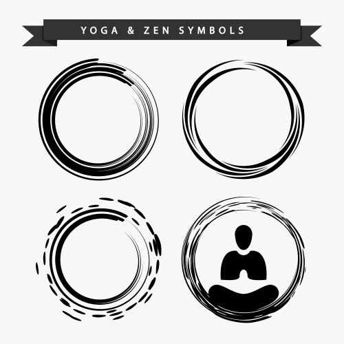 Zen Symbol Collection Vector Image