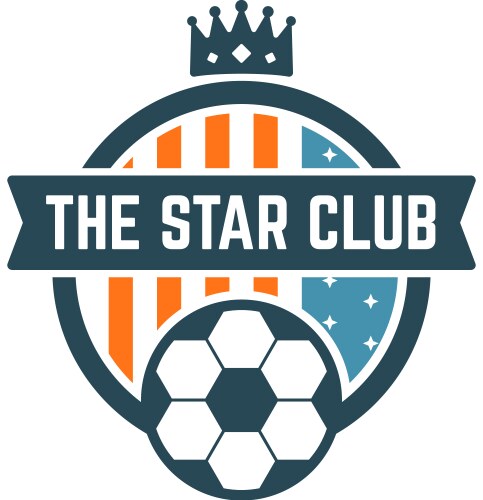 Soccer Club Badge Template Vector Image