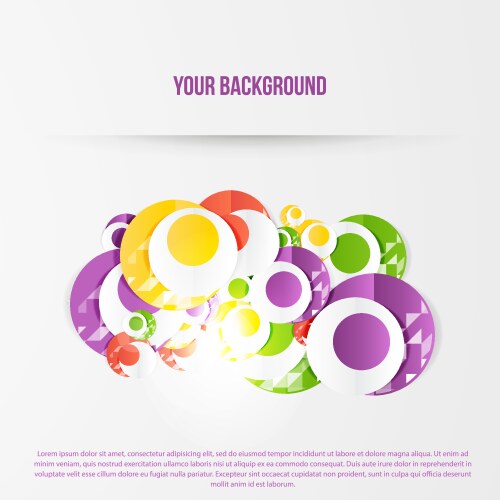 abstract circles template object web vector