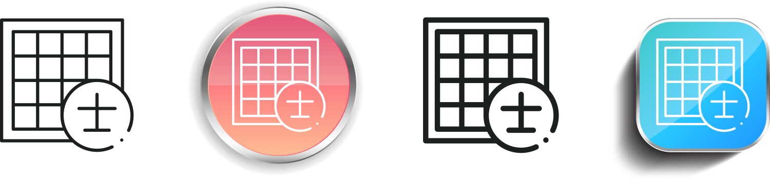 Chess icon thin linear regular and button style vector image