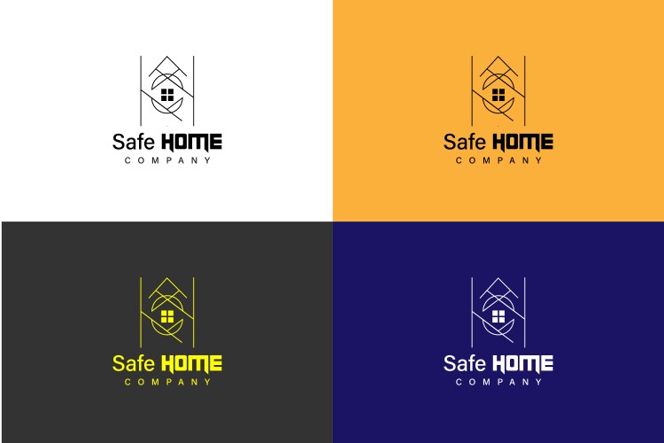 Modern home real estate logo vector image