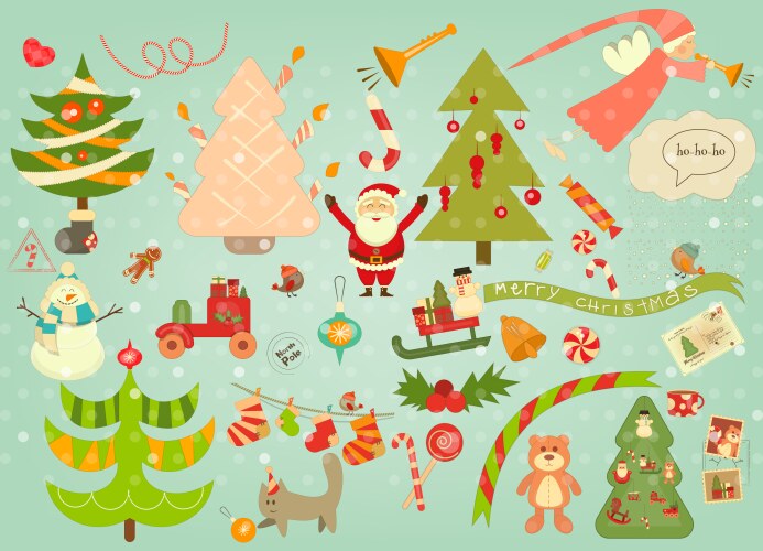 Merry Christmas Royalty Free Vector Image Vectorstock
