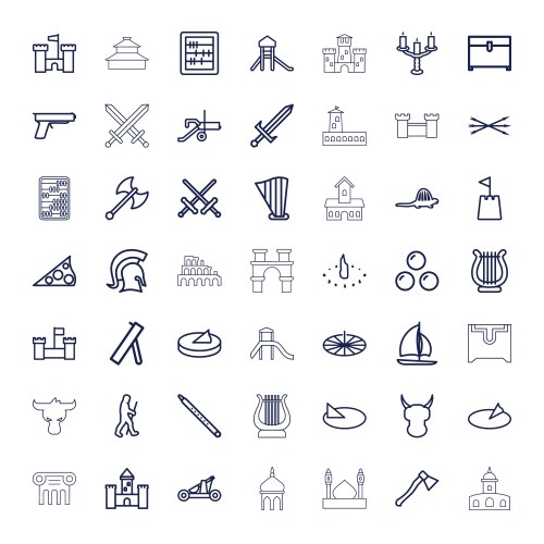 Ancient icons vector image