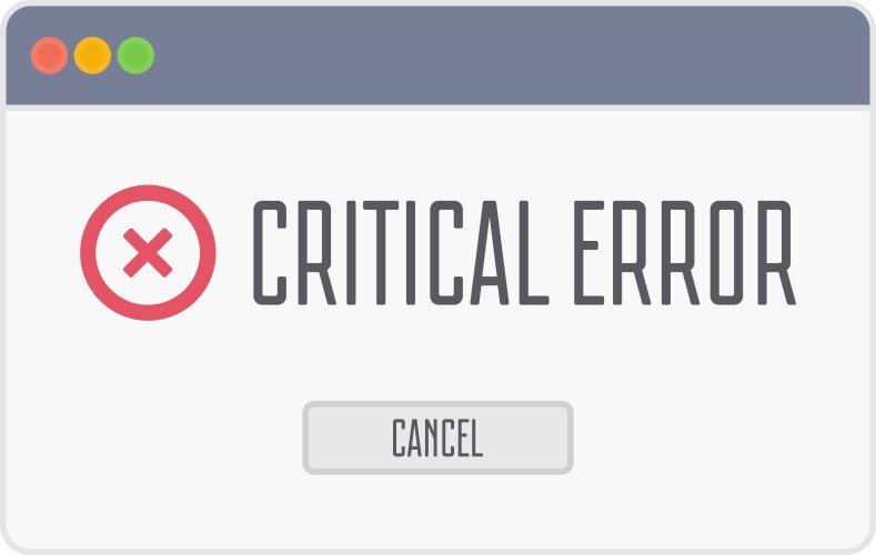 Error message computer window vector image