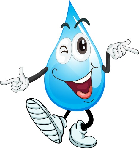 Water drop cartoon Royalty Free Vector Image - VectorStock
