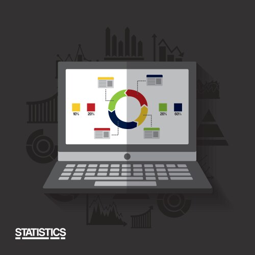 Statistics data business report vector image