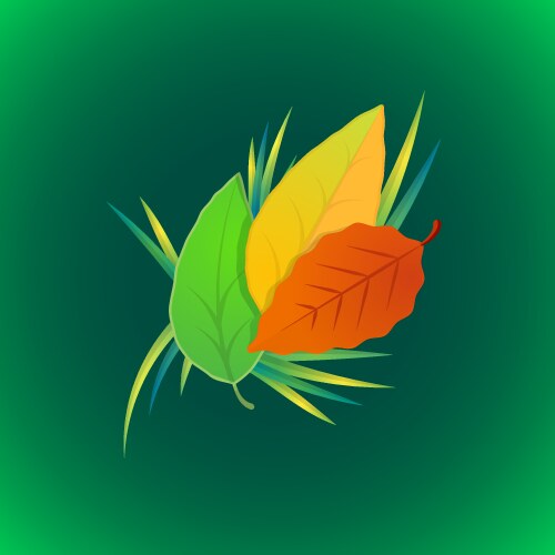 Stale leaves grass vector image