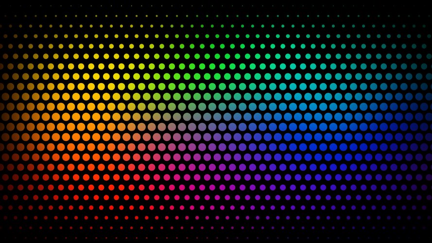 Red dots halftone on black background Royalty Free Vector