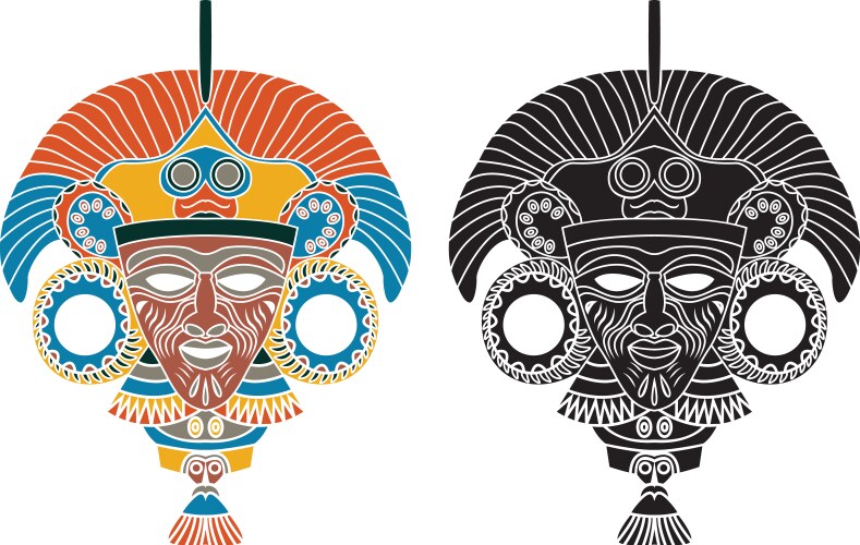 Aztec set Royalty Free Vector Image - VectorStock